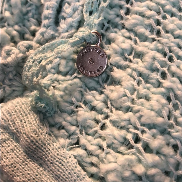 Anthropologie Knitted & Knotted aqua sweater - Picture 4 of 7